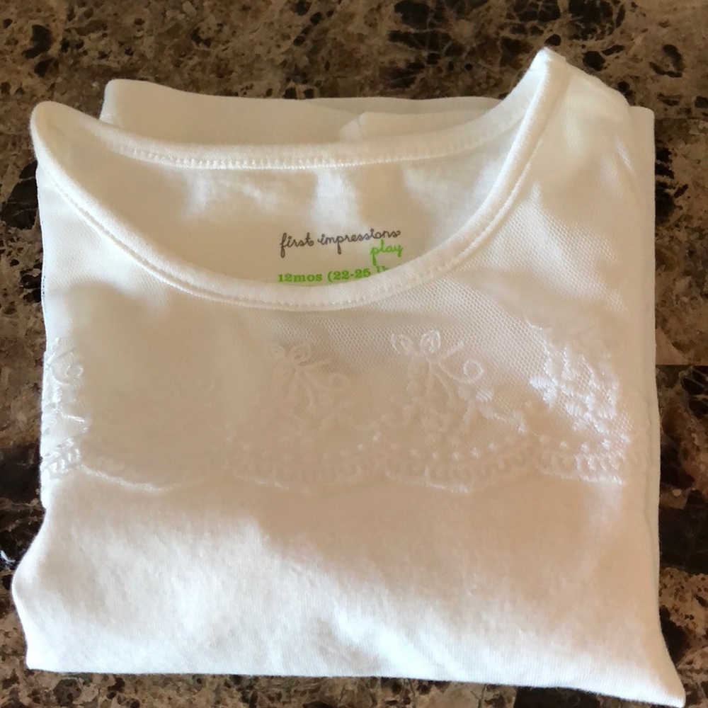First Impressions White beautiful shirt - Picture 2 of 2
